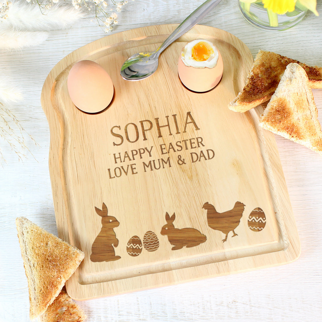 Personalised Spring Egg & Toast Board - Buy Mealtime Essentials at GiftMasters.co.uk