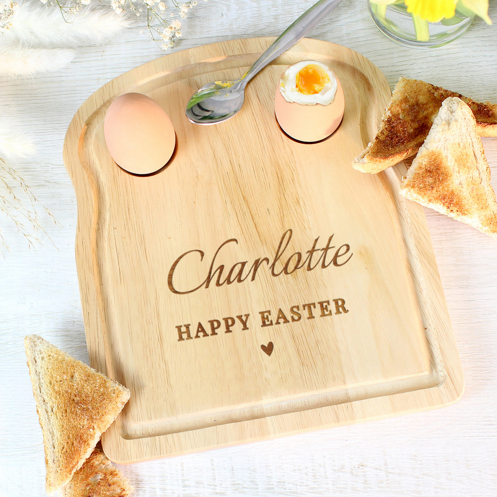 Personalised Heart Egg & Toast Board - Buy Mealtime Essentials at GiftMasters.co.uk