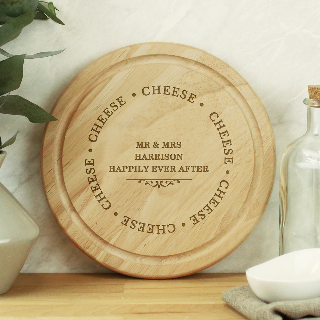 Personalised Cheese Round Chopping Board - Buy Kitchen, Baking & Dining Gifts at GiftMasters.co.uk