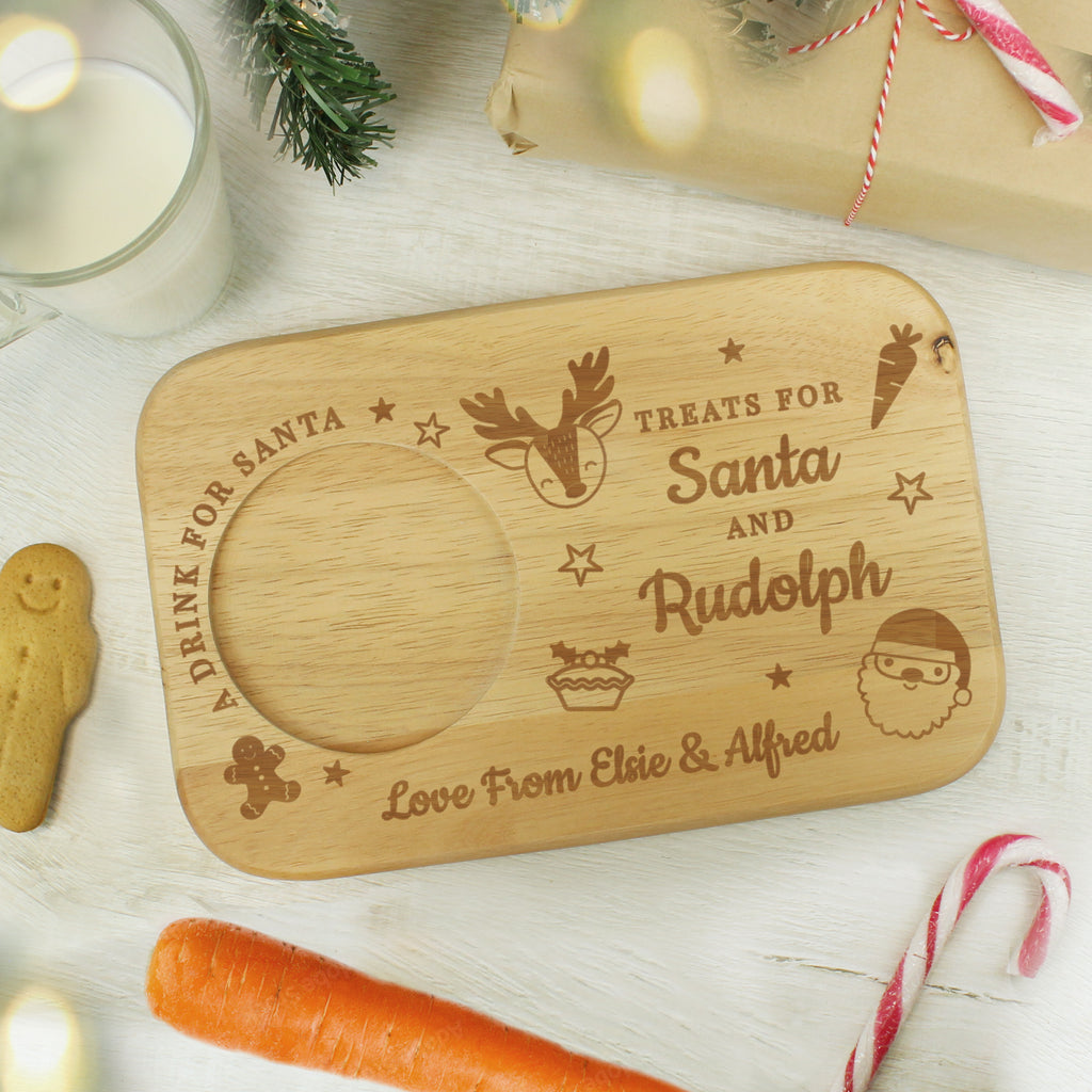 Personalised Treats for Santa Coaster Tray - Buy Mealtime Essentials at GiftMasters.co.uk
