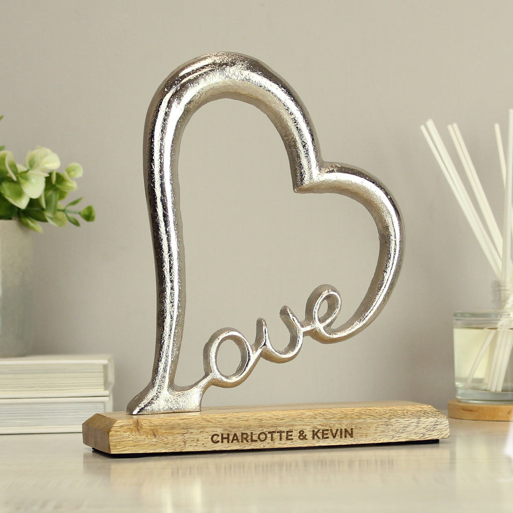 Personalised Love Heart Ornament - Buy Ornaments at GiftMasters.co.uk