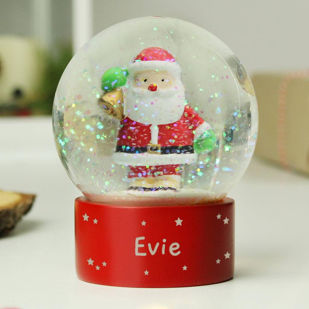 Personalised Santa Snow Globe - Buy Christmas Decorations at GiftMasters.co.uk