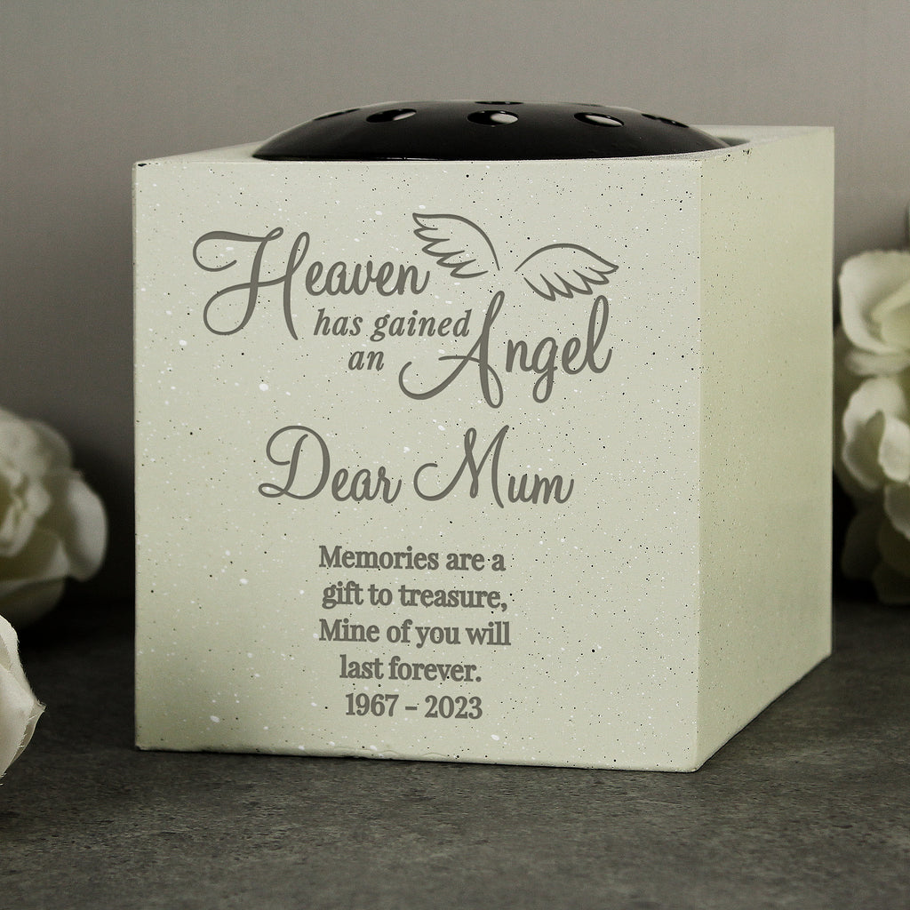 Personalised Angel Memorial Vase - Buy Vases at GiftMasters.co.uk