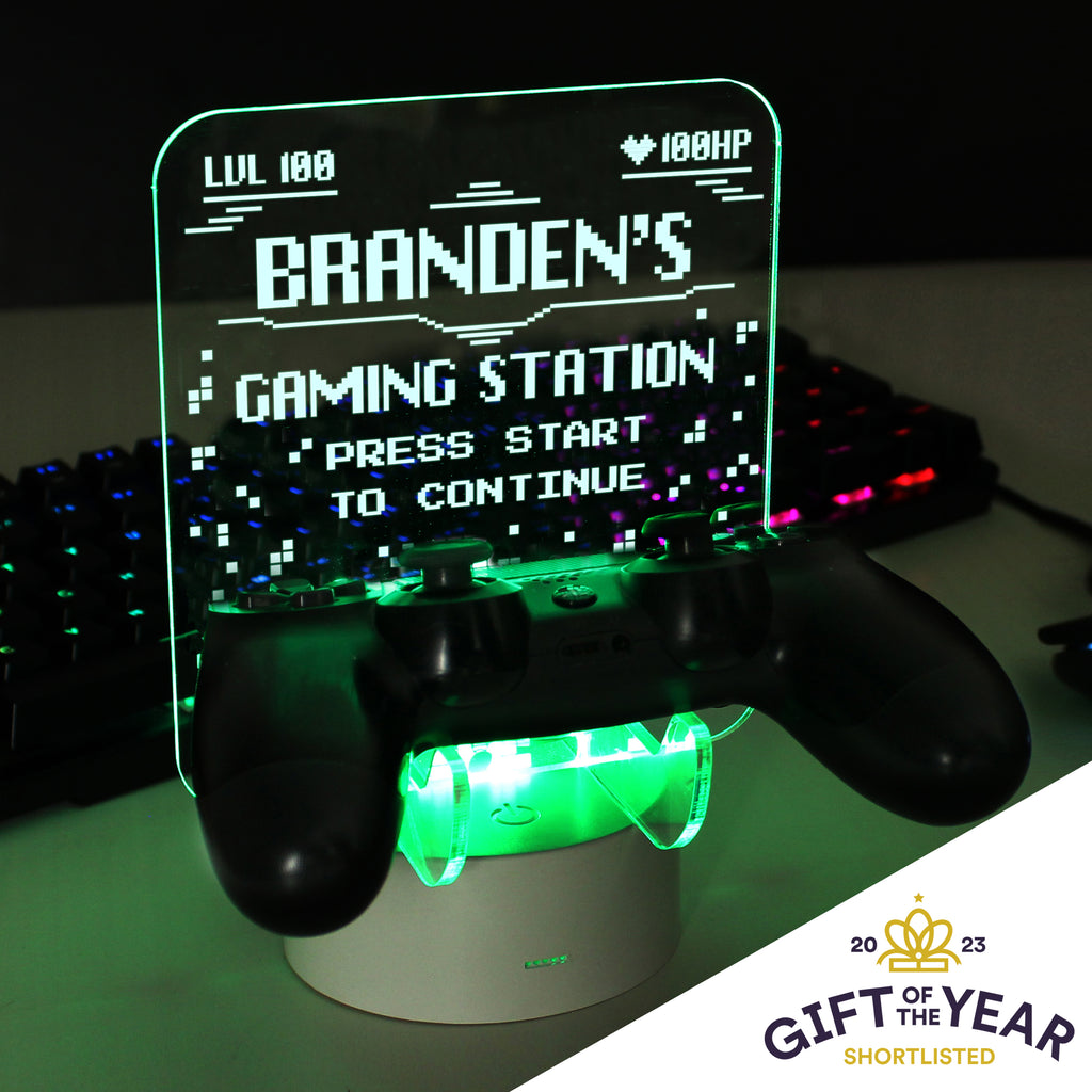 Personalised Gaming Controller Holder LED Colour Changing Light - Buy LED Lights, Candles & Decorations at GiftMasters.co.uk