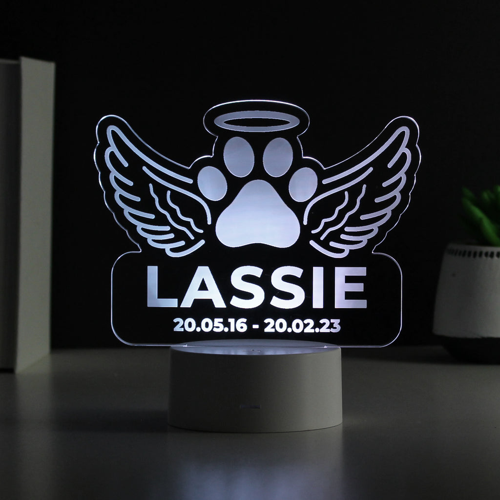 Personalised Pet Memorial Colour Changing LED Light - Buy LED Lights, Candles & Decorations at GiftMasters.co.uk