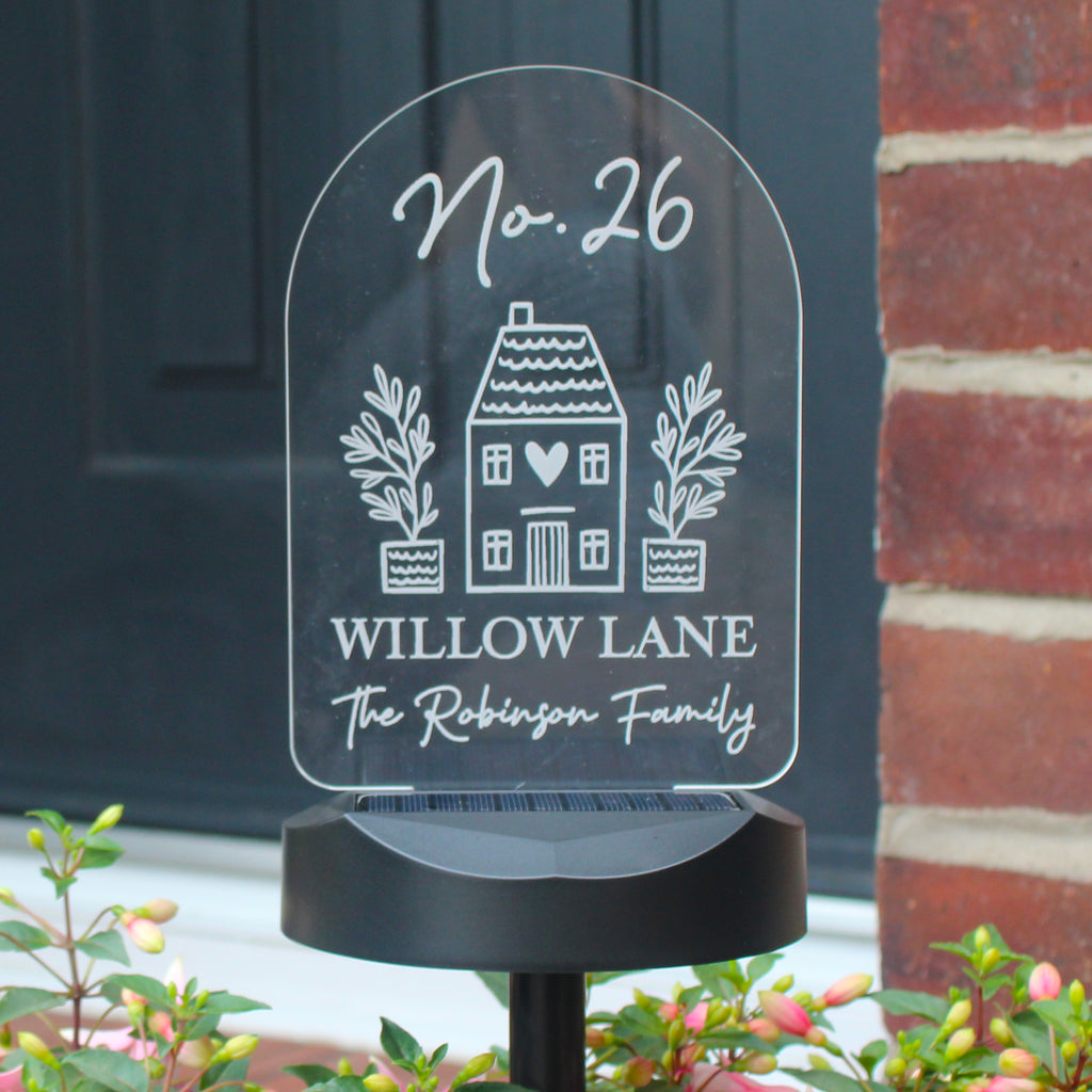 Personalised Home Outdoor Solar Light - Buy LED Lights, Candles & Decorations at GiftMasters.co.uk