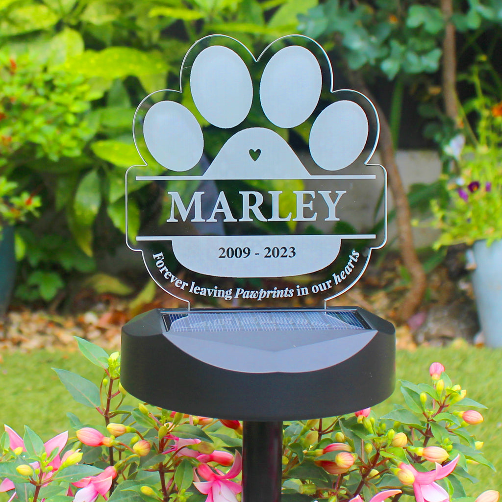 Personalised Pet Memorial Outdoor Solar Light - Buy LED Lights, Candles & Decorations at GiftMasters.co.uk