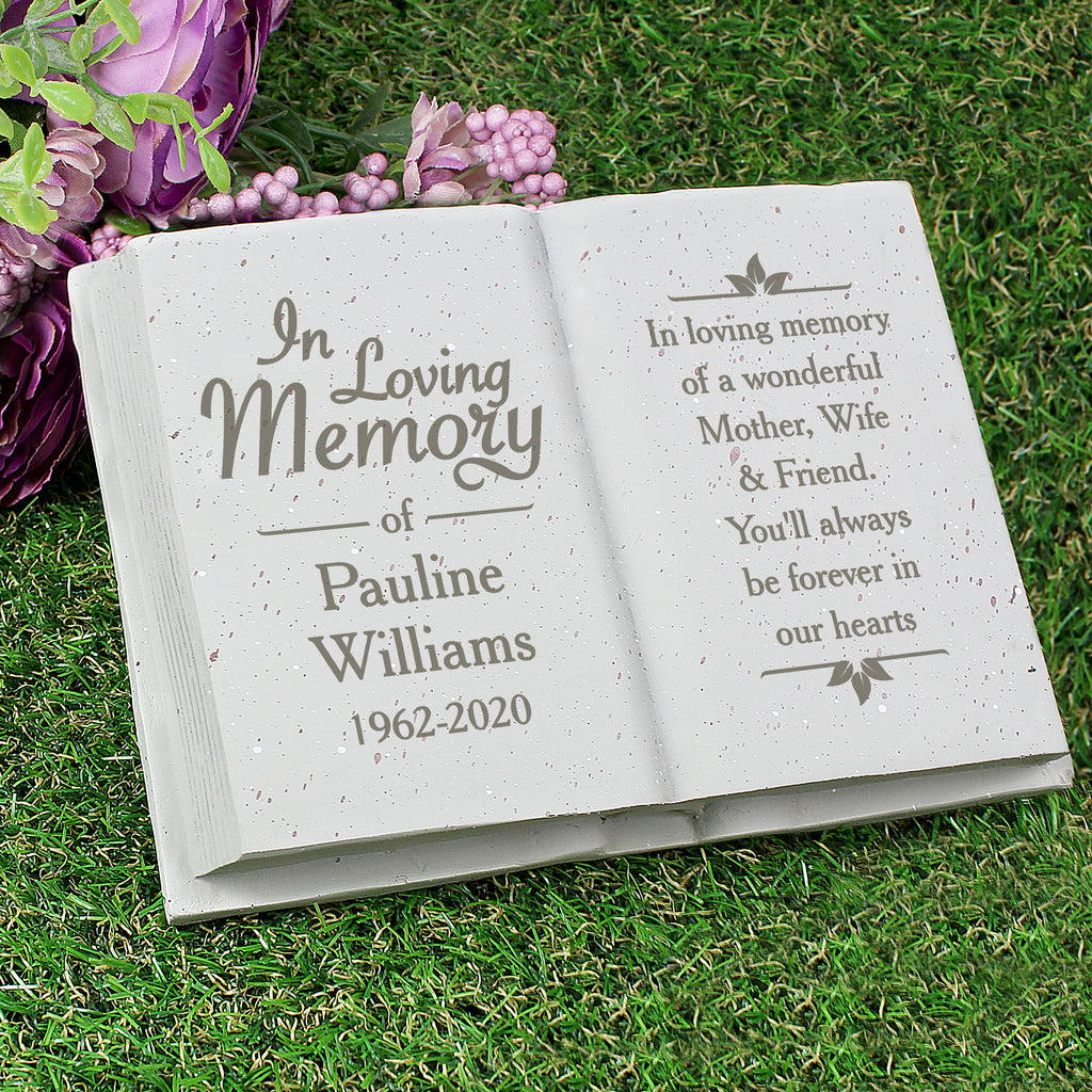 Personalised In Loving Memory Memorial Book - Buy Ornaments at GiftMasters.co.uk