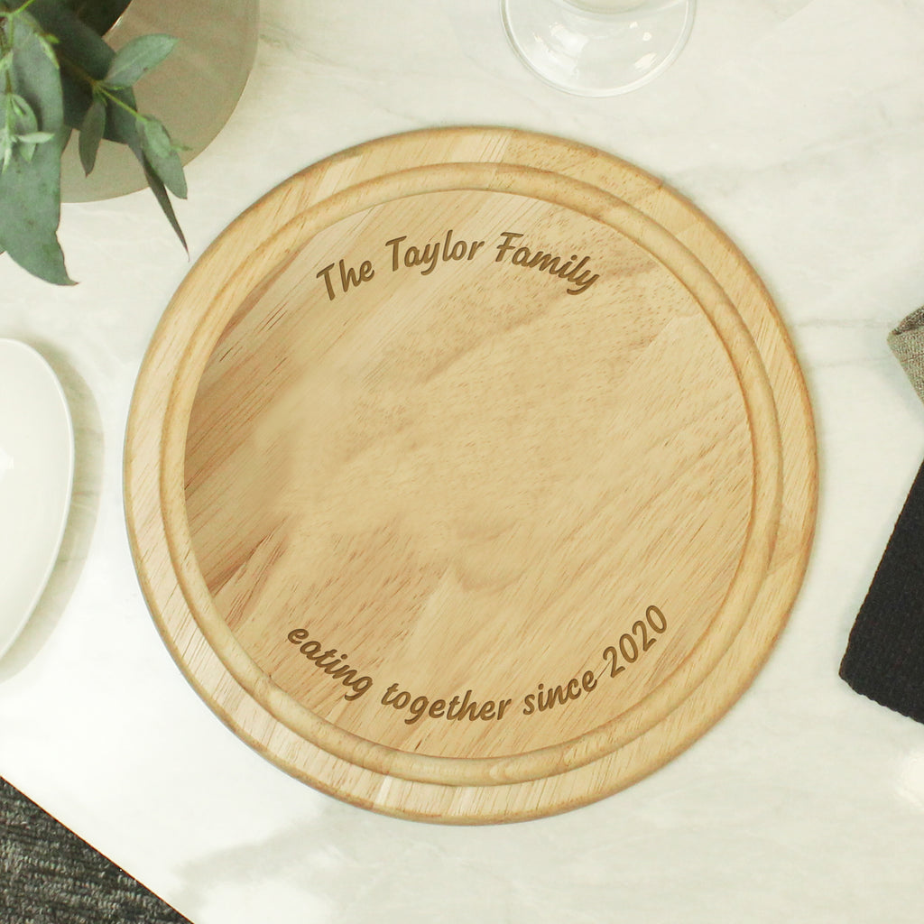 Personalised Plain Round Chopping Board - Buy Kitchen, Baking & Dining Gifts at GiftMasters.co.uk