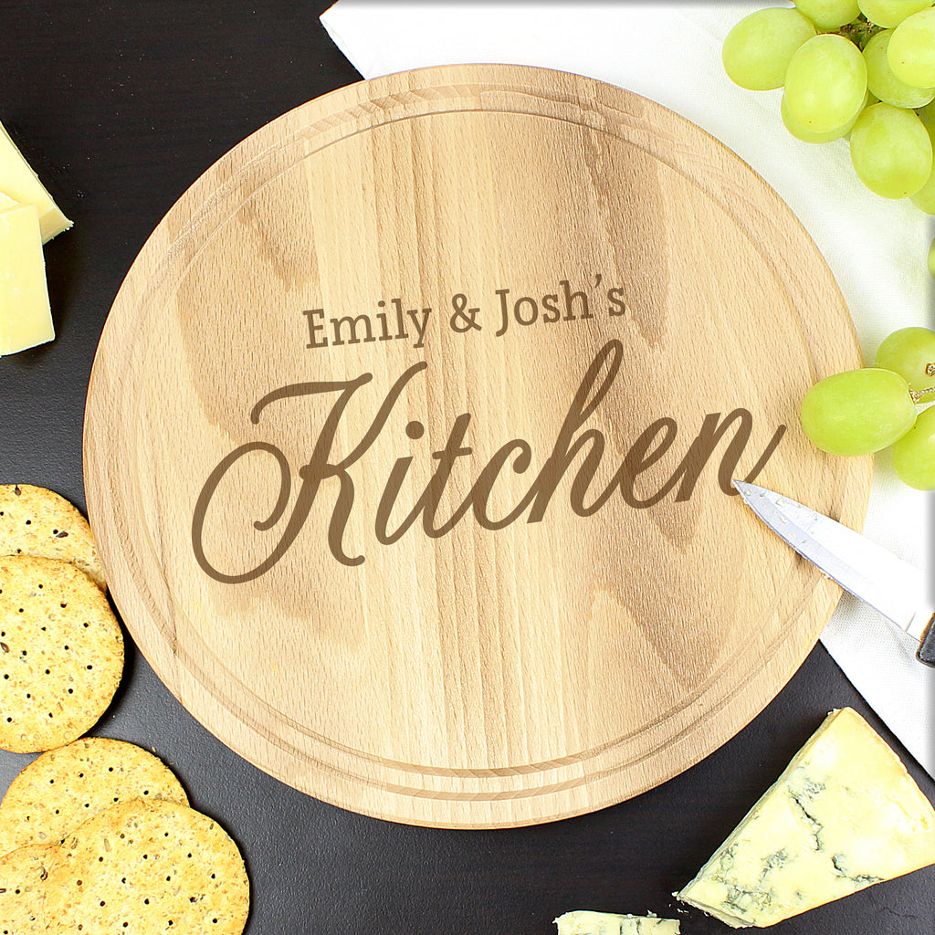 Personalised Kitchen Round Chopping Board - Buy Kitchen, Baking & Dining Gifts at GiftMasters.co.uk