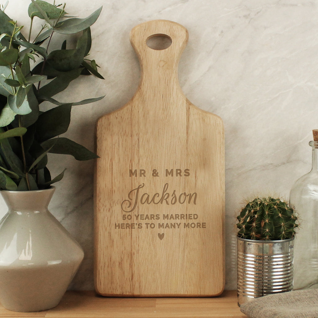 Personalised Wedding Wooden Paddle Board - Buy Kitchen, Baking & Dining Gifts at GiftMasters.co.uk