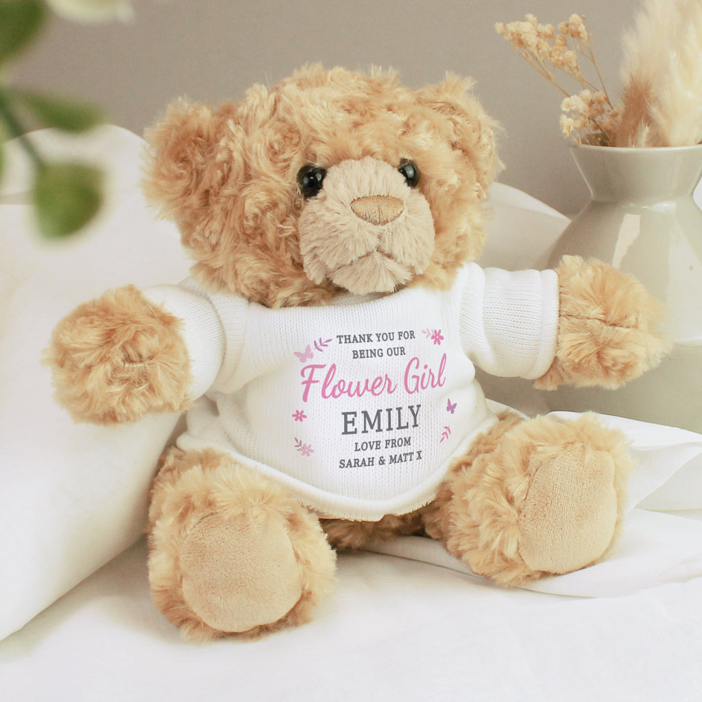 Personalised Girls Free Text Teddy Bear - Buy Plush at GiftMasters.co.uk