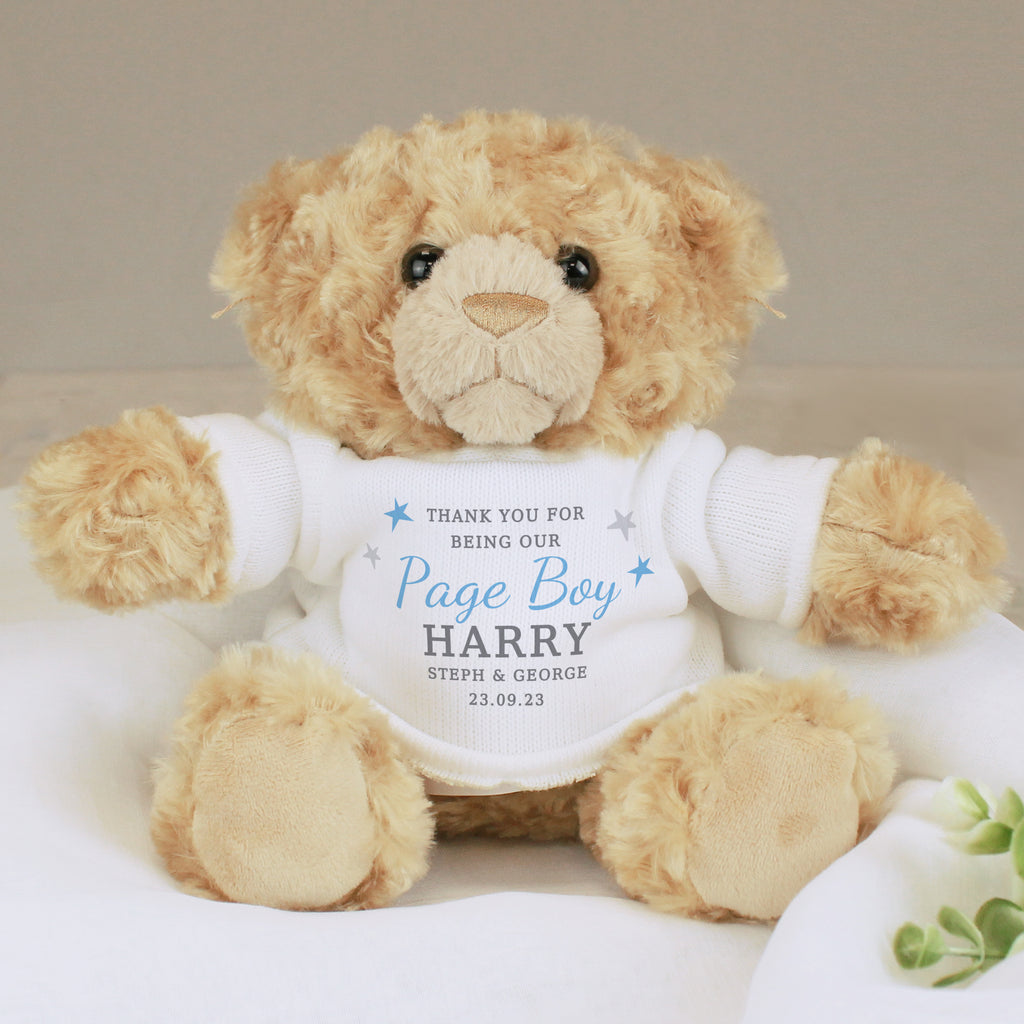 Personalised Boys Free Text Teddy Bear - Buy Plush at GiftMasters.co.uk