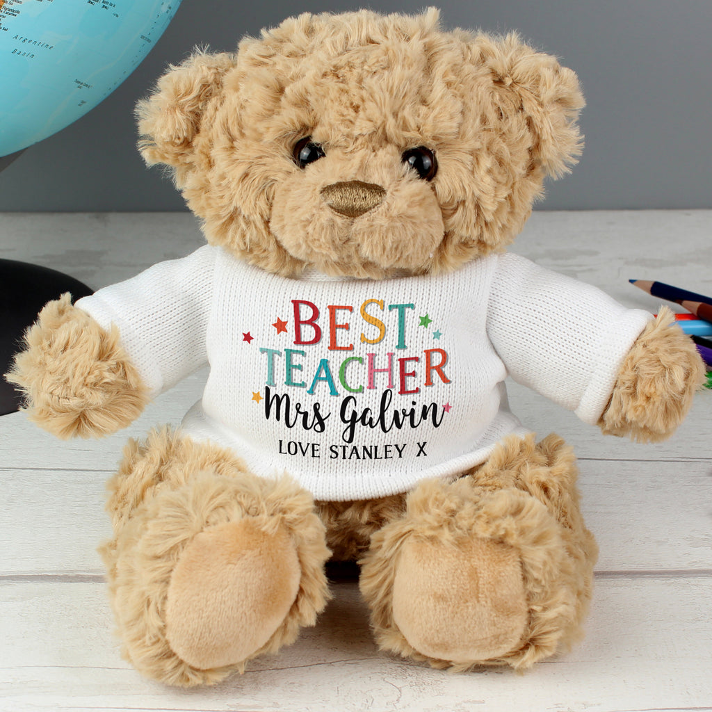 Personalised Best Teacher Teddy Bear - Buy Plush at GiftMasters.co.uk