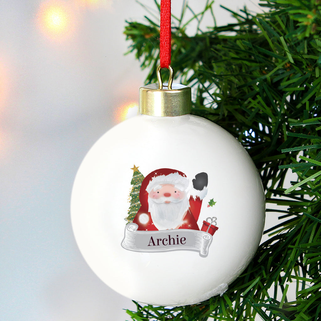 Personalised Santa Claus Bauble - Buy Christmas Decorations at GiftMasters.co.uk