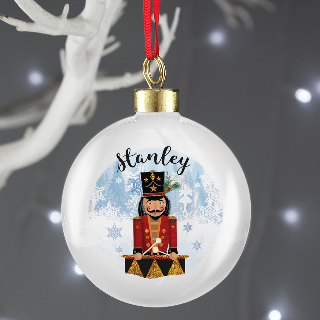 Personalised Nutcracker Bauble - Buy Hanging Decorations & Signs at GiftMasters.co.uk