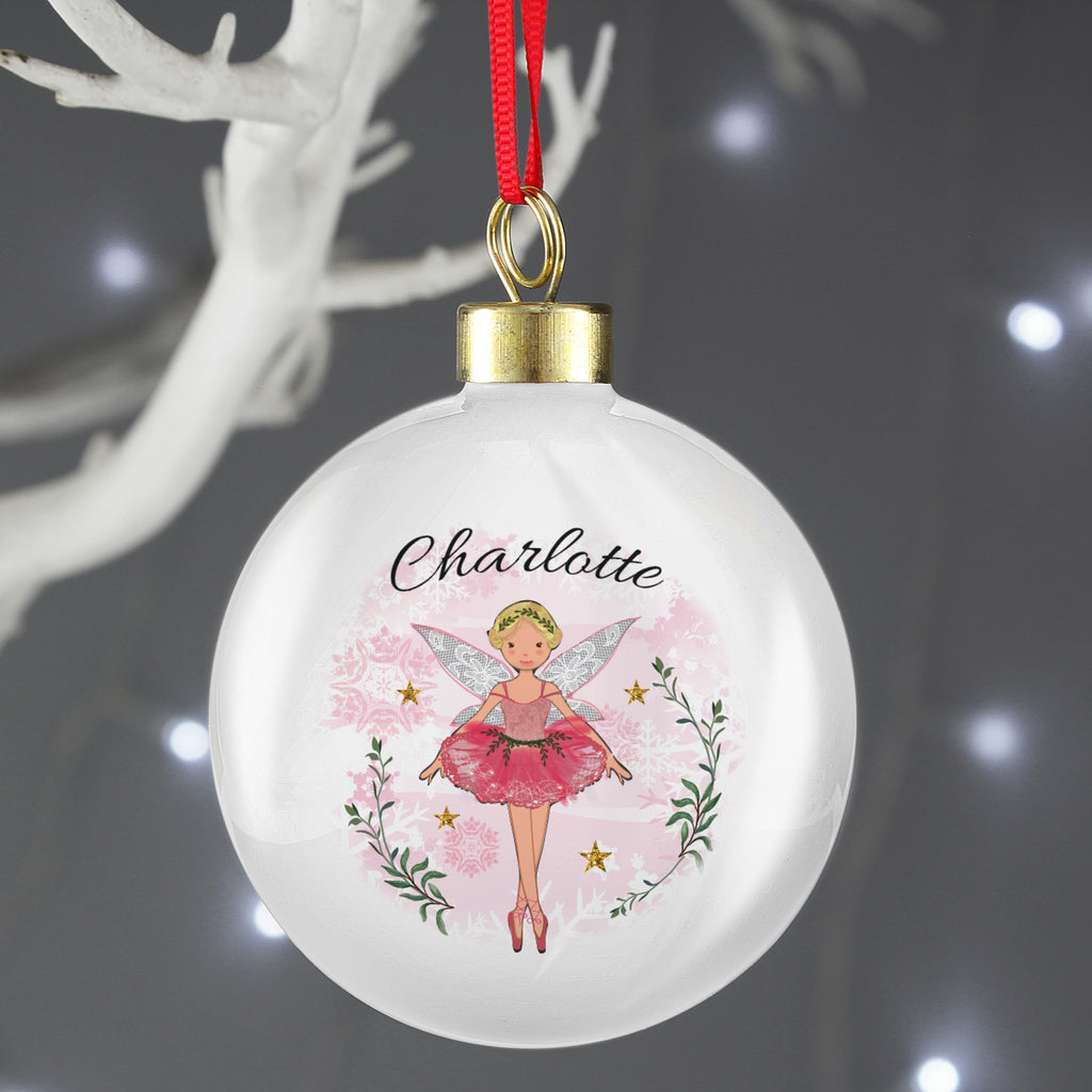 Personalised Sugar Plum Fairy Bauble - Buy Hanging Decorations & Signs at GiftMasters.co.uk