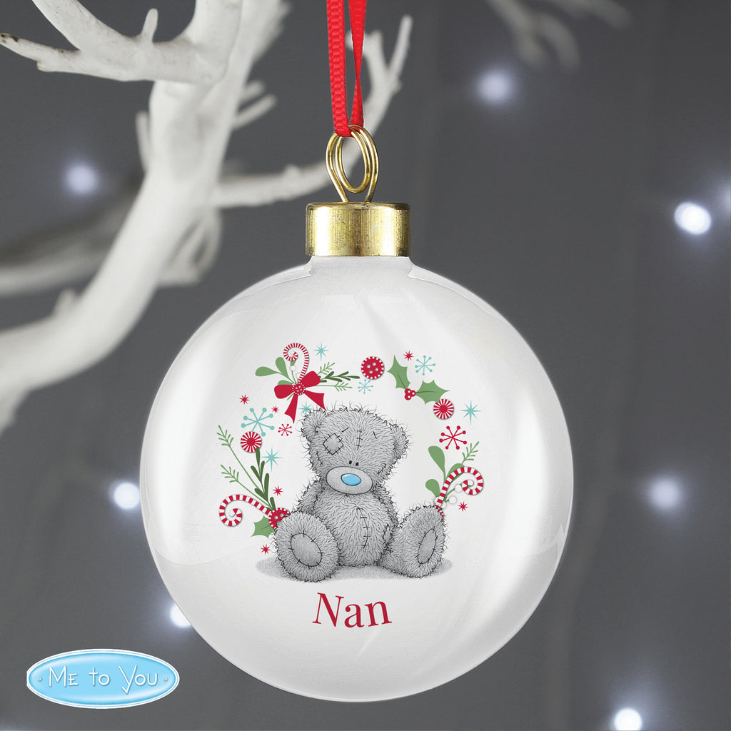 Personalised Me To You For Nan Grandma Mum Christmas Bauble - Buy Licensed Products at GiftMasters.co.uk