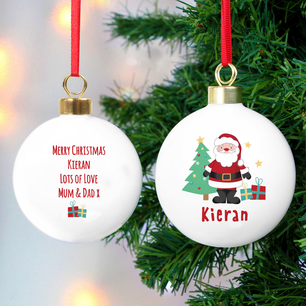 Personalised Santa Bauble - Buy Christmas Decorations at GiftMasters.co.uk