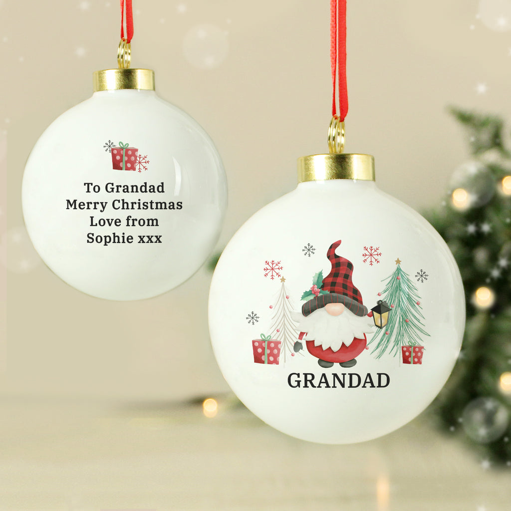 Personalised Gonk Christmas Bauble - Buy Christmas Decorations at GiftMasters.co.uk