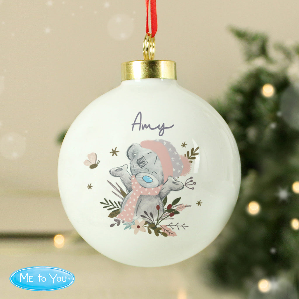 Personalised Me to You Cosy Winter Bauble - Buy Christmas Decorations at GiftMasters.co.uk