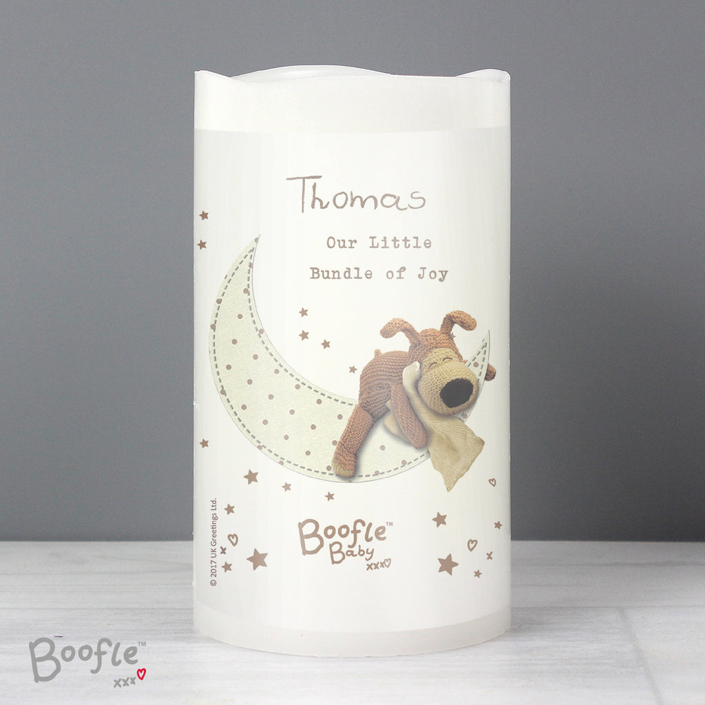 Personalised Boofle Baby Nightlight LED Candle - Buy LED Lights, Candles & Decorations at GiftMasters.co.uk