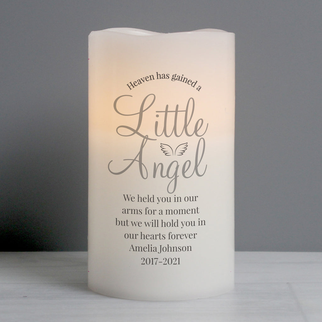 Personalised Little Angel LED Candle - Buy LED Lights, Candles & Decorations at GiftMasters.co.uk