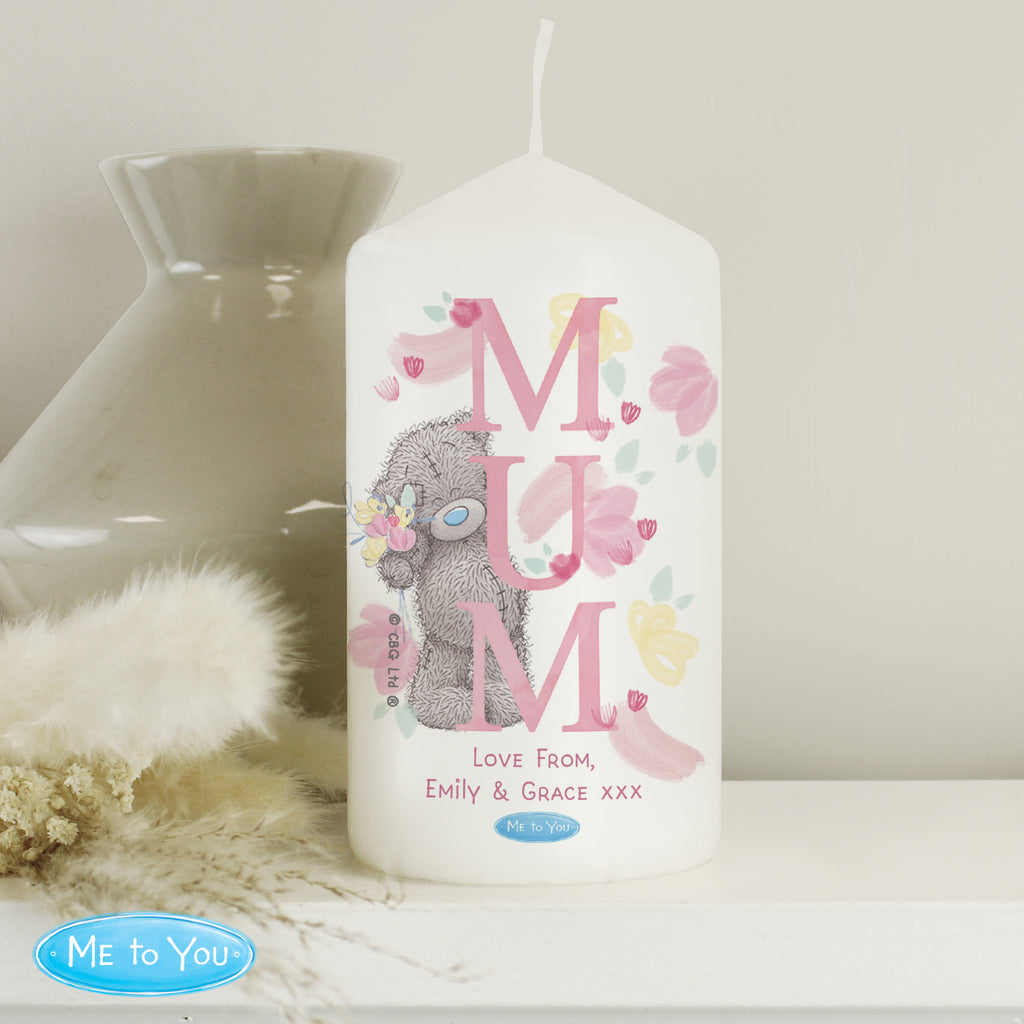 Personalised Me to You MUM Pillar Candle - Buy Candles & Reed Diffusers at GiftMasters.co.uk
