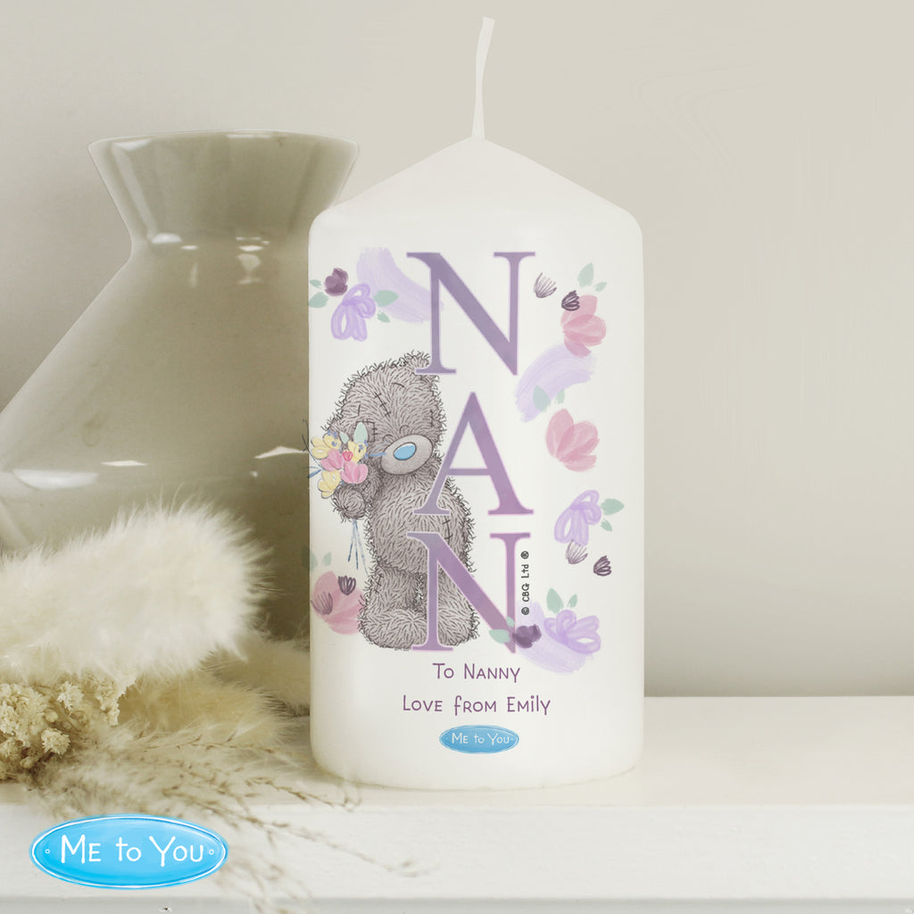 Personalised Me to You NAN Pillar Candle - Buy Candles & Reed Diffusers at GiftMasters.co.uk