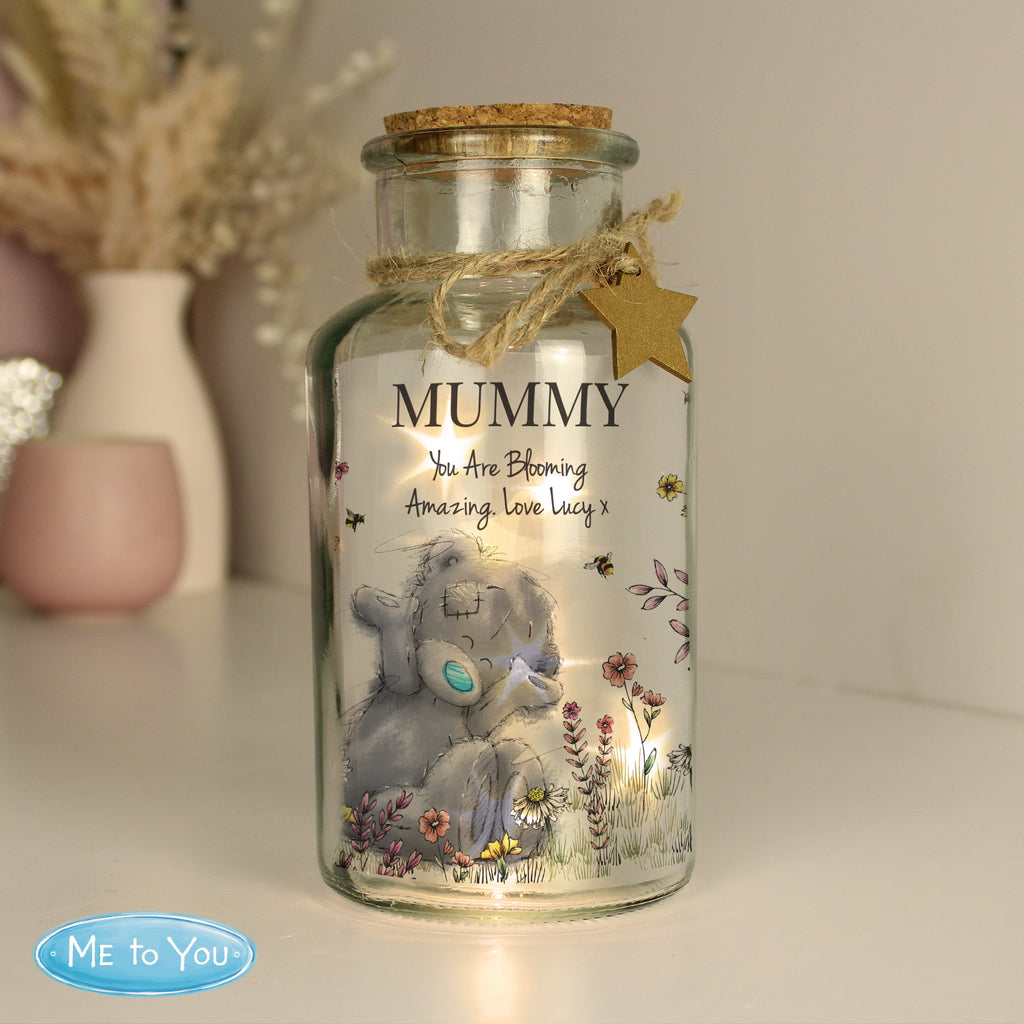 Personalised Me to You Floral LED Glass Jar - Buy LED Lights, Candles & Decorations at GiftMasters.co.uk