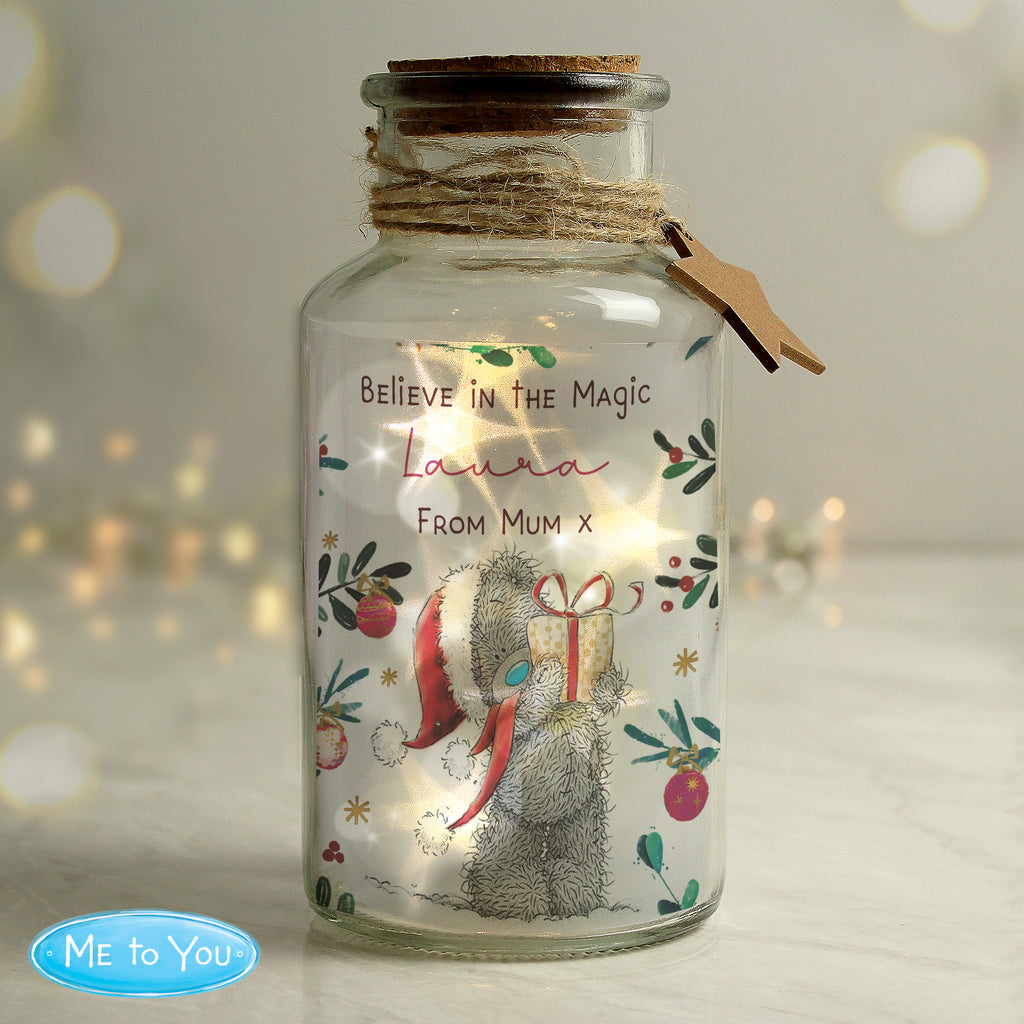Personalised Me to You Cosy Winter Led Jar - Buy LED Lights, Candles & Decorations at GiftMasters.co.uk