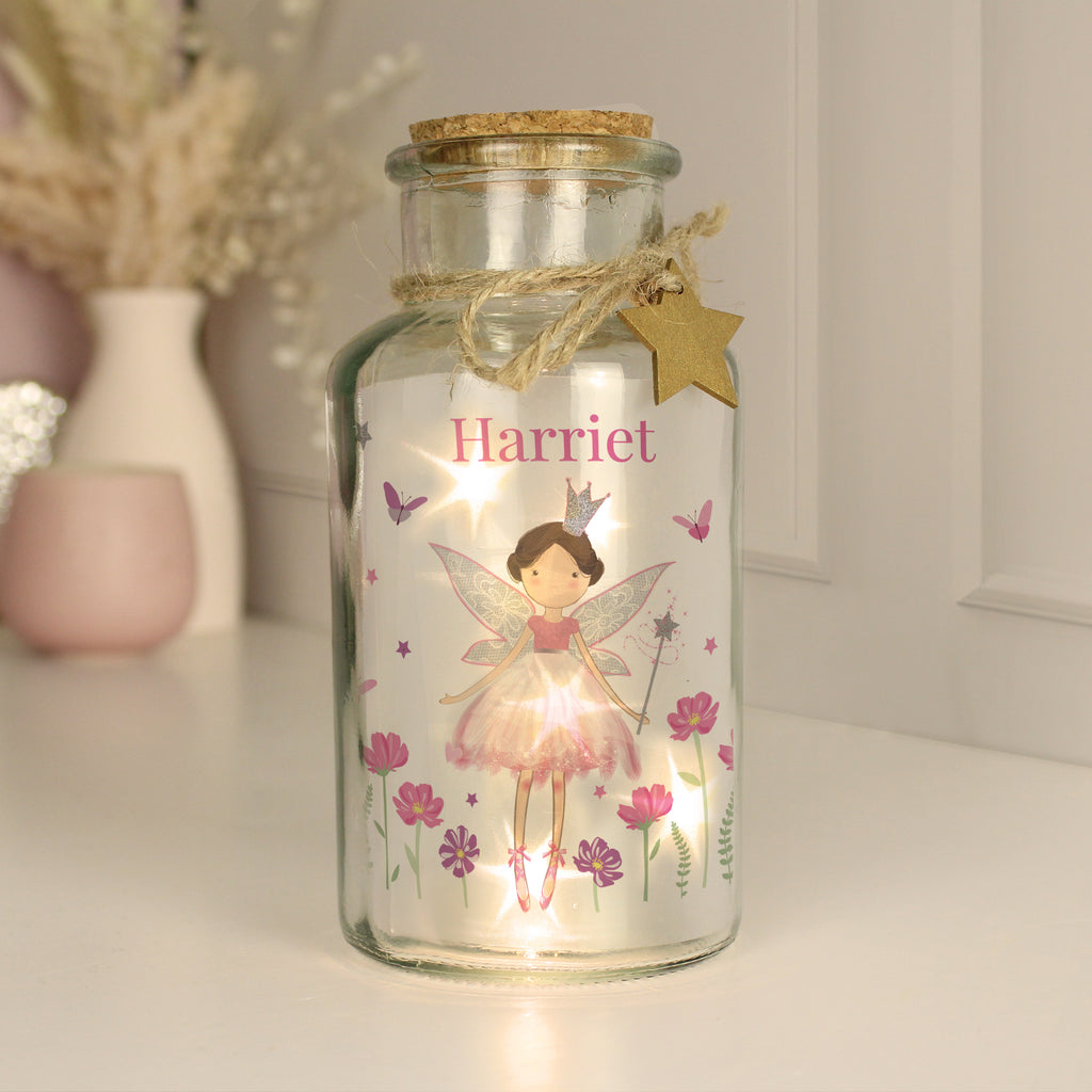Personalised Fairy Princess LED Glass Jar - Buy LED Lights, Candles & Decorations at GiftMasters.co.uk