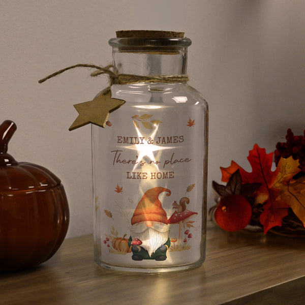 Personalised Autumn Gonk LED Light Up Jar