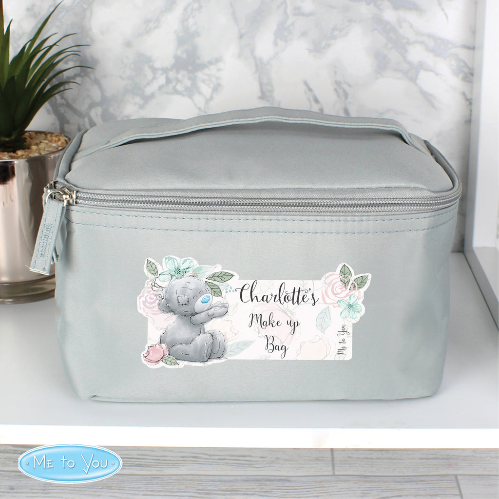 Personalised Me to You Floral Grey Toiletry Bag - Buy Textiles at GiftMasters.co.uk