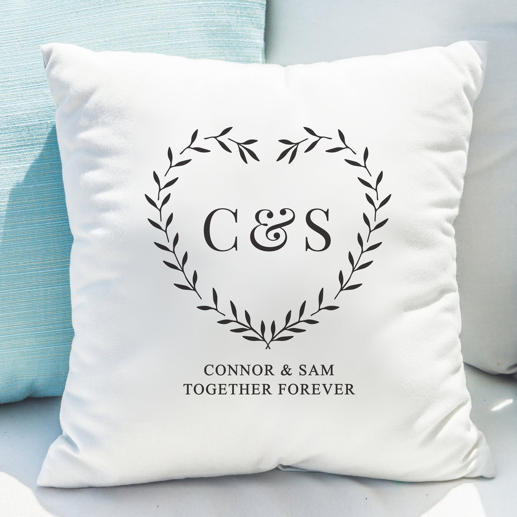 Personalised Grey Heart Cushion - Buy Textiles at GiftMasters.co.uk