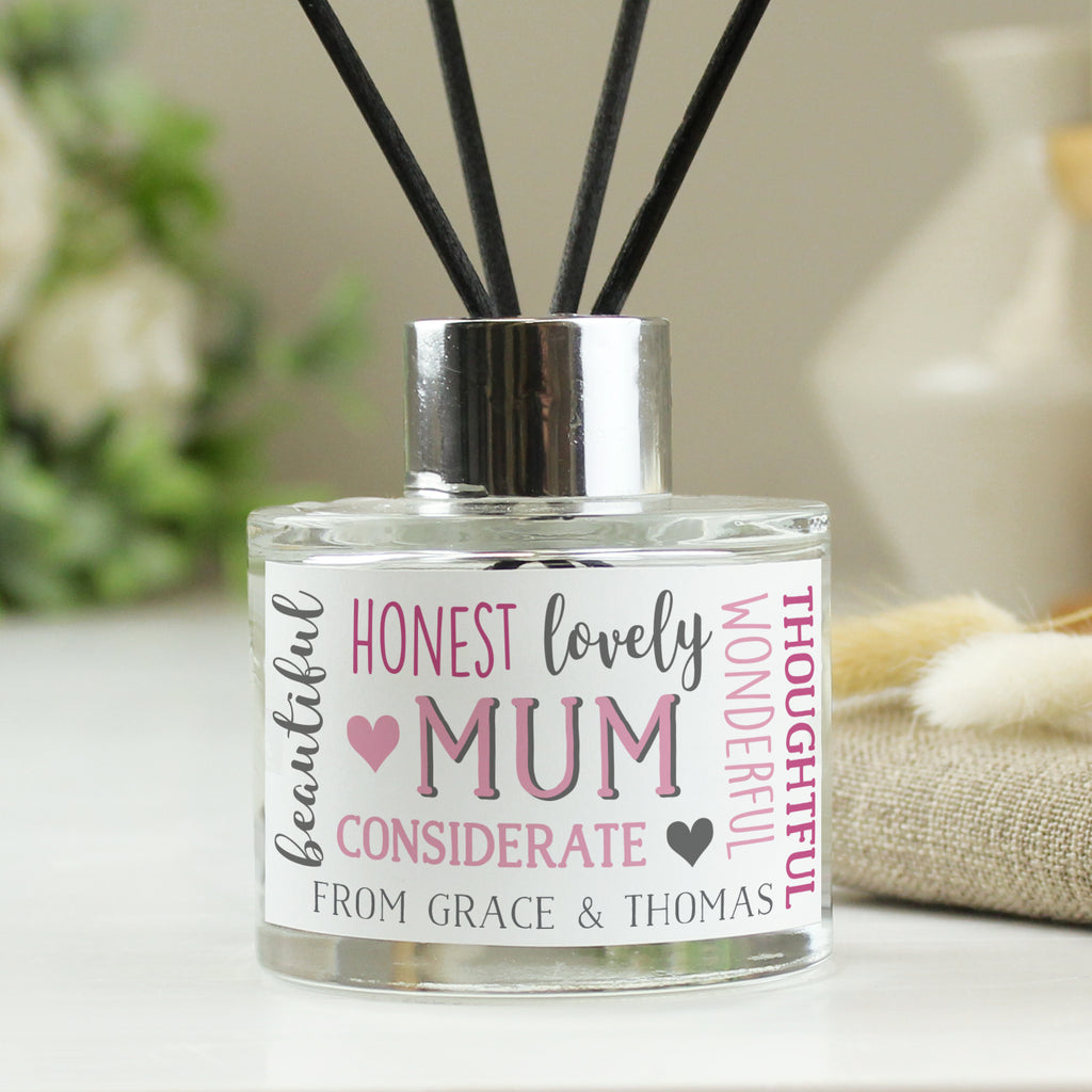 Personalised Mum Reed Diffuser - Buy Candles & Reed Diffusers at GiftMasters.co.uk