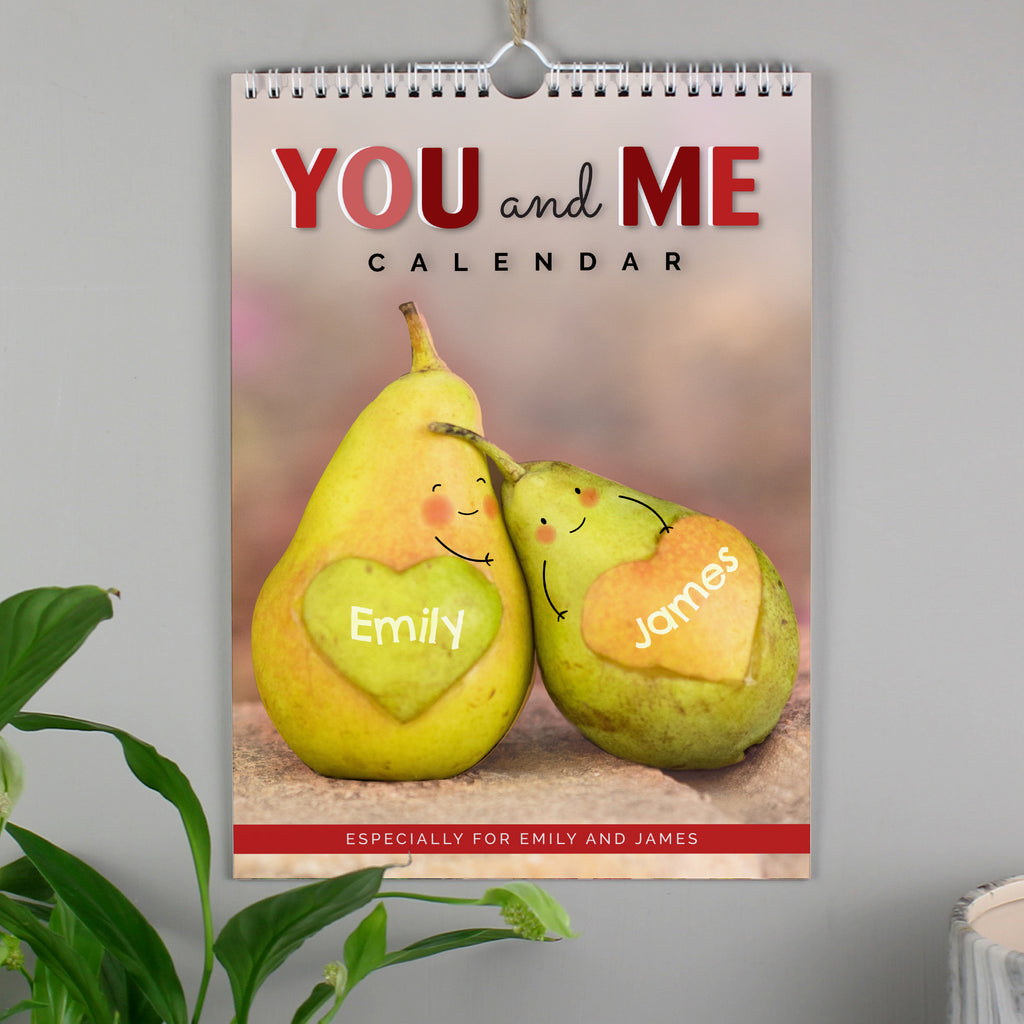 Personalised A4 Couple You And Me Calendar - Buy Stationery & Pens at GiftMasters.co.uk