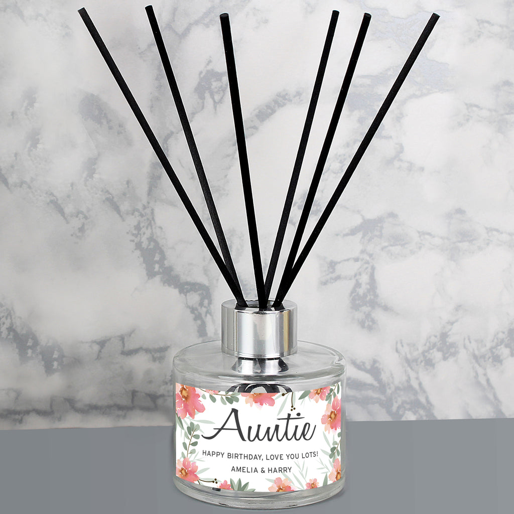 Personalised Floral Sentimental Reed Diffuser - Buy Candles & Reed Diffusers at GiftMasters.co.uk