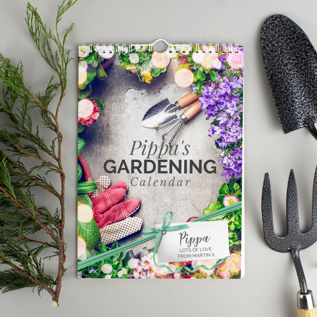 Personalised A4 Gardening Calendar - Buy Stationery & Pens at GiftMasters.co.uk