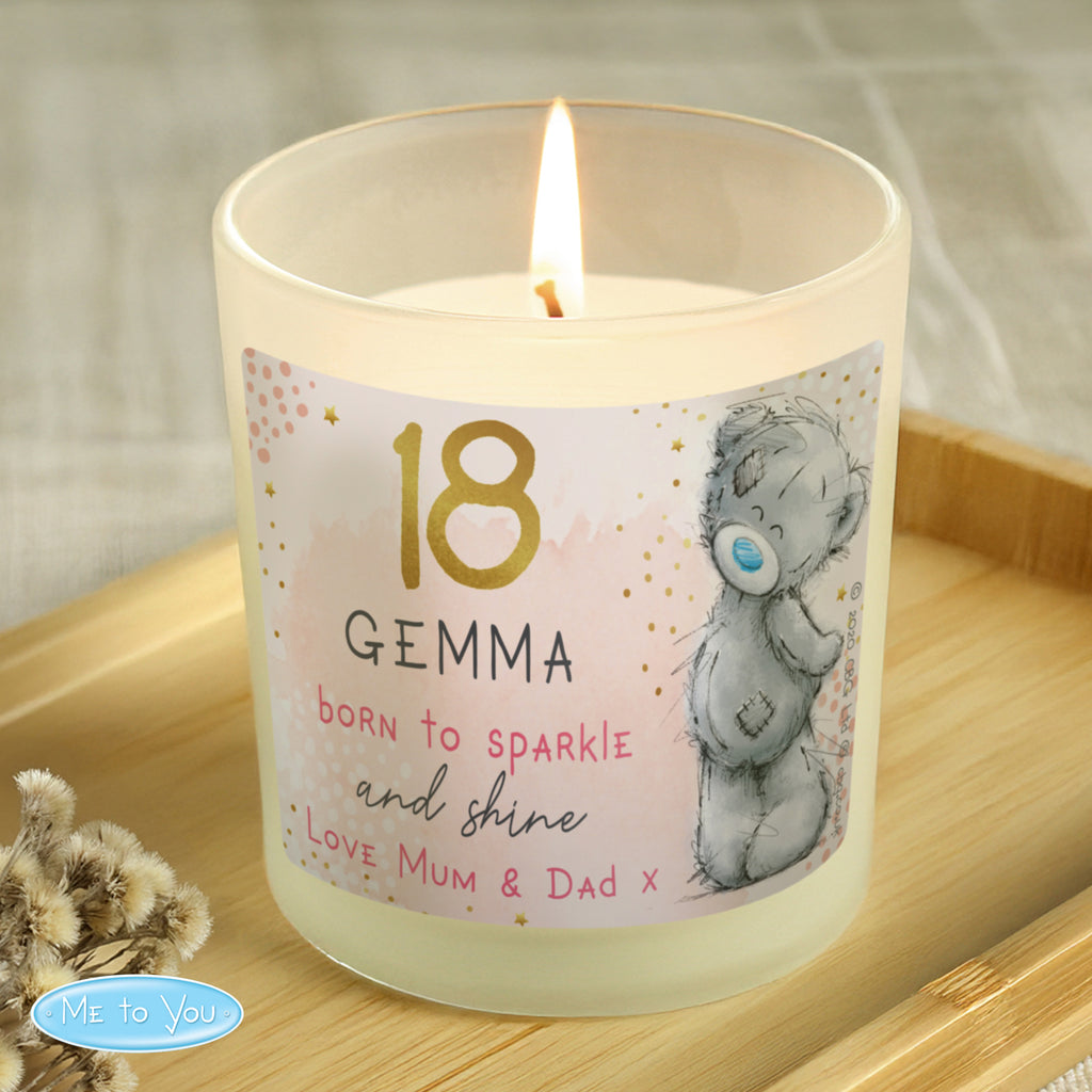 Personalised Me To You Sparkle & Shine Birthday Scented Jar Candle - Buy Candles & Reed Diffusers at GiftMasters.co.uk