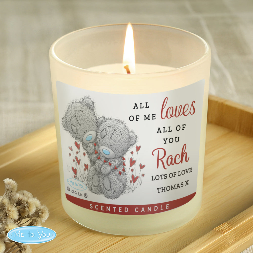 Personalised Me to You Love Scented Candle Jar - Buy Licensed Products at GiftMasters.co.uk