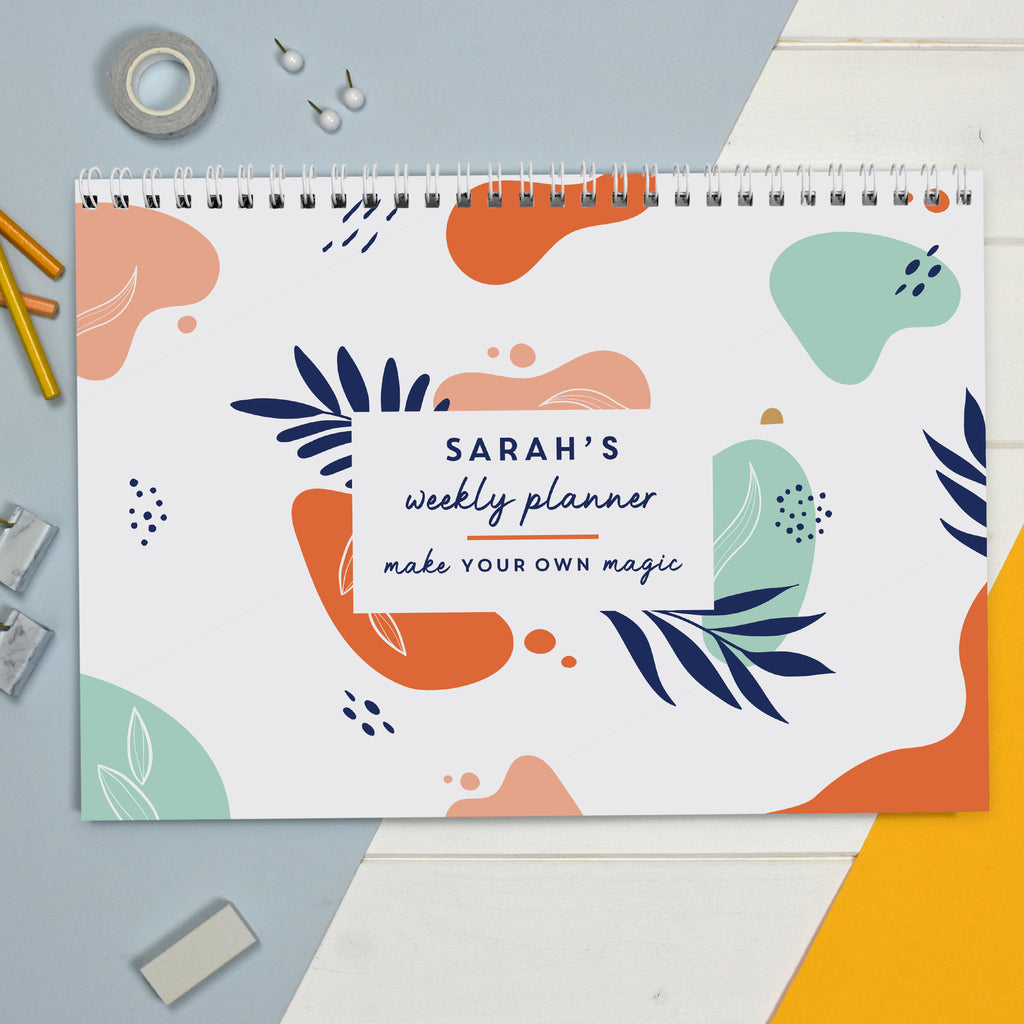 Personalised Tropical A4 Desk Planner - Buy Stationery & Pens at GiftMasters.co.uk