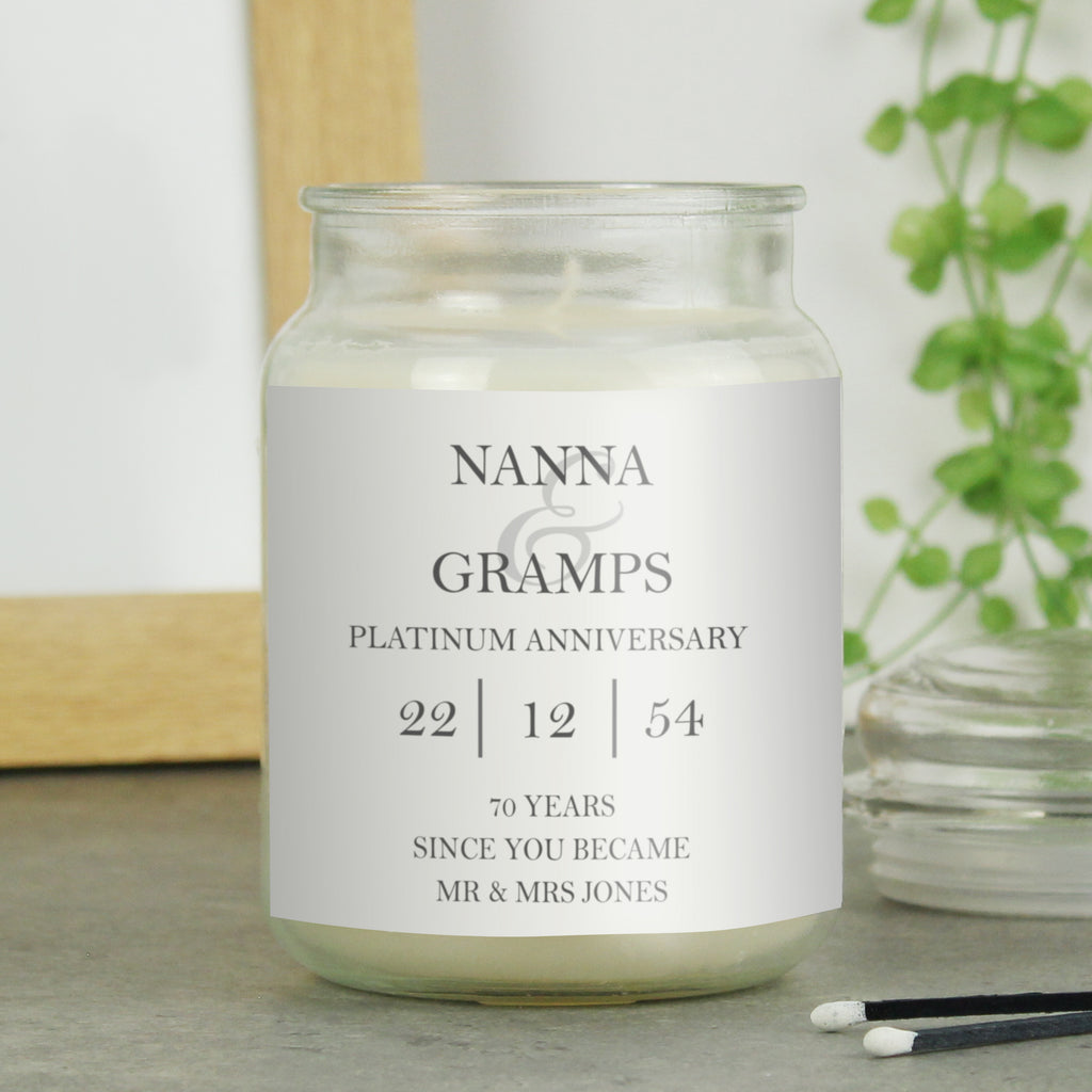 Personalised Couples Large Scented Jar Candle - Buy Candles & Reed Diffusers at GiftMasters.co.uk