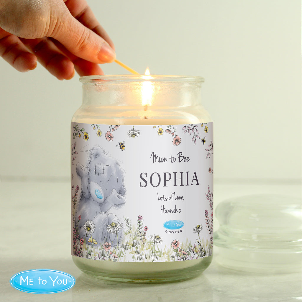 Personalised Me to You Floral Large Scented Jar Candle - Buy Candles & Reed Diffusers at GiftMasters.co.uk