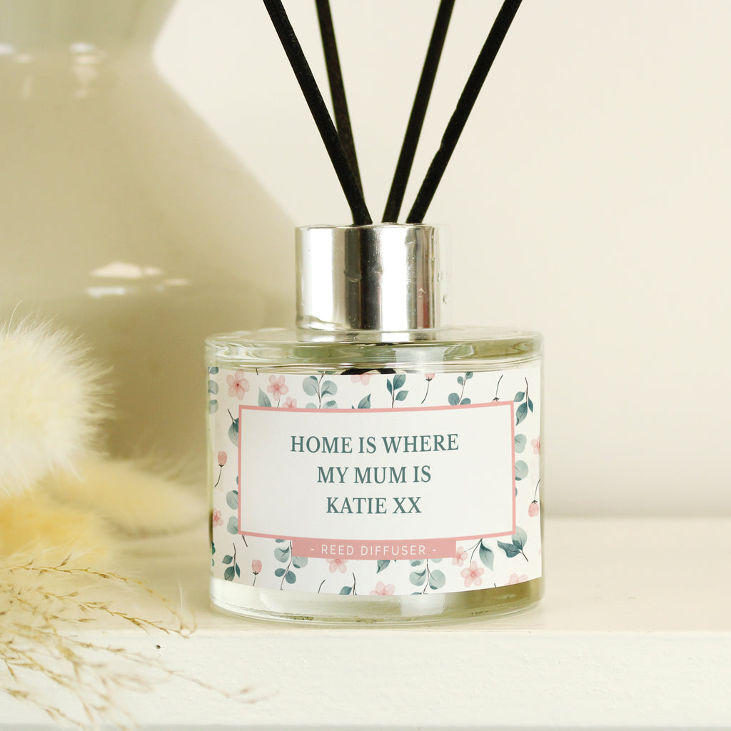 Personalised  Floral Reed Diffuser - Buy Candles & Reed Diffusers at GiftMasters.co.uk