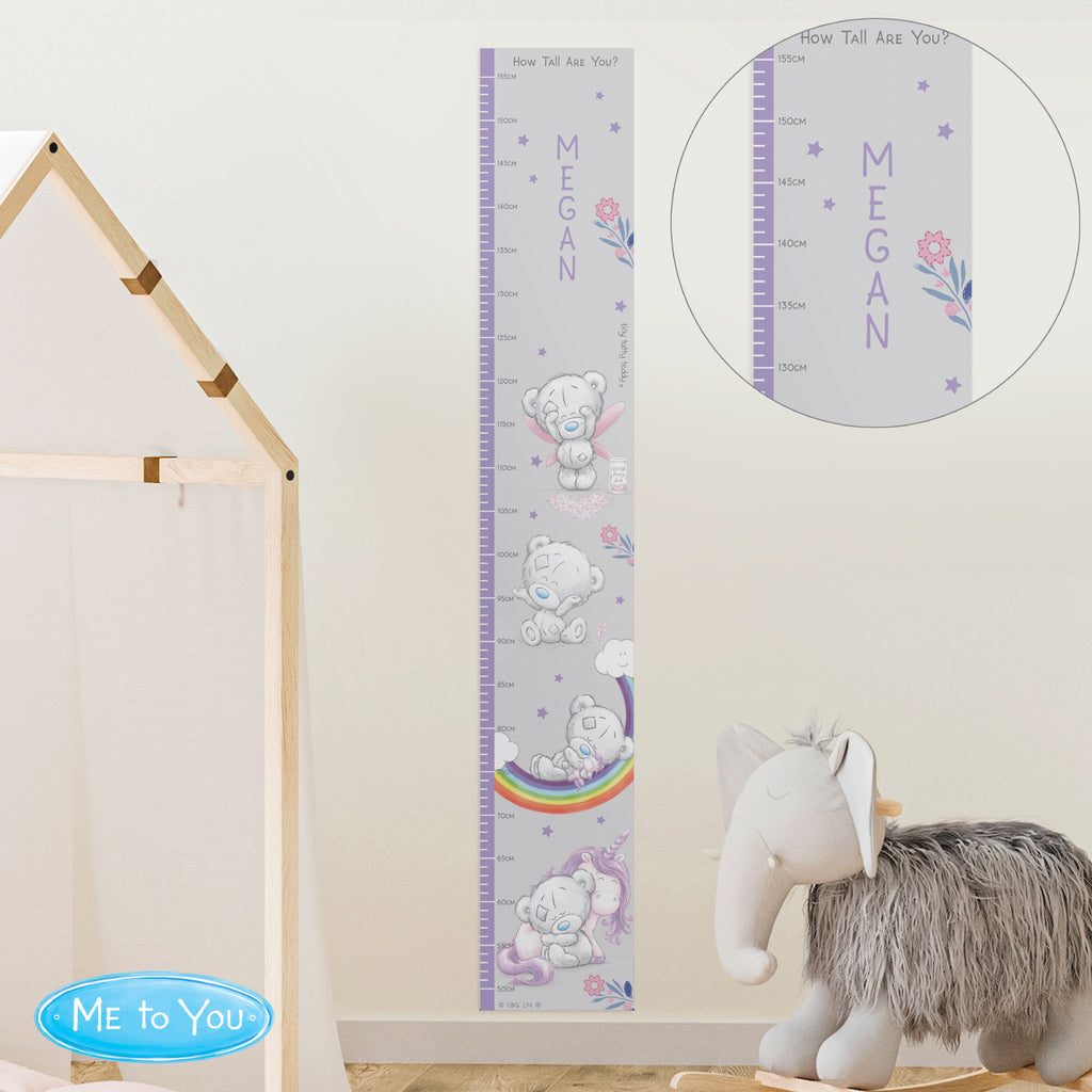 Personalised Tiny Tatty Teddy Unicorn Height Chart - Buy Keepsakes at GiftMasters.co.uk