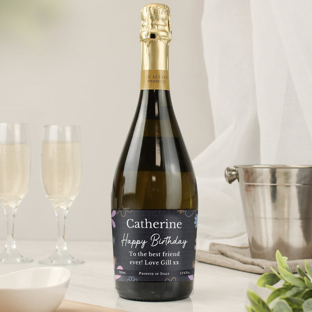 Personalised Daisy Prosecco - Buy Alcohol at GiftMasters.co.uk