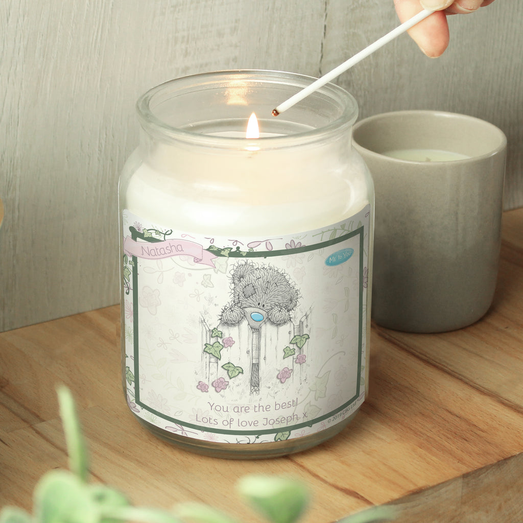 Personalised Me to You Secret Garden Large Candle Jar - Buy Candles & Reed Diffusers at GiftMasters.co.uk