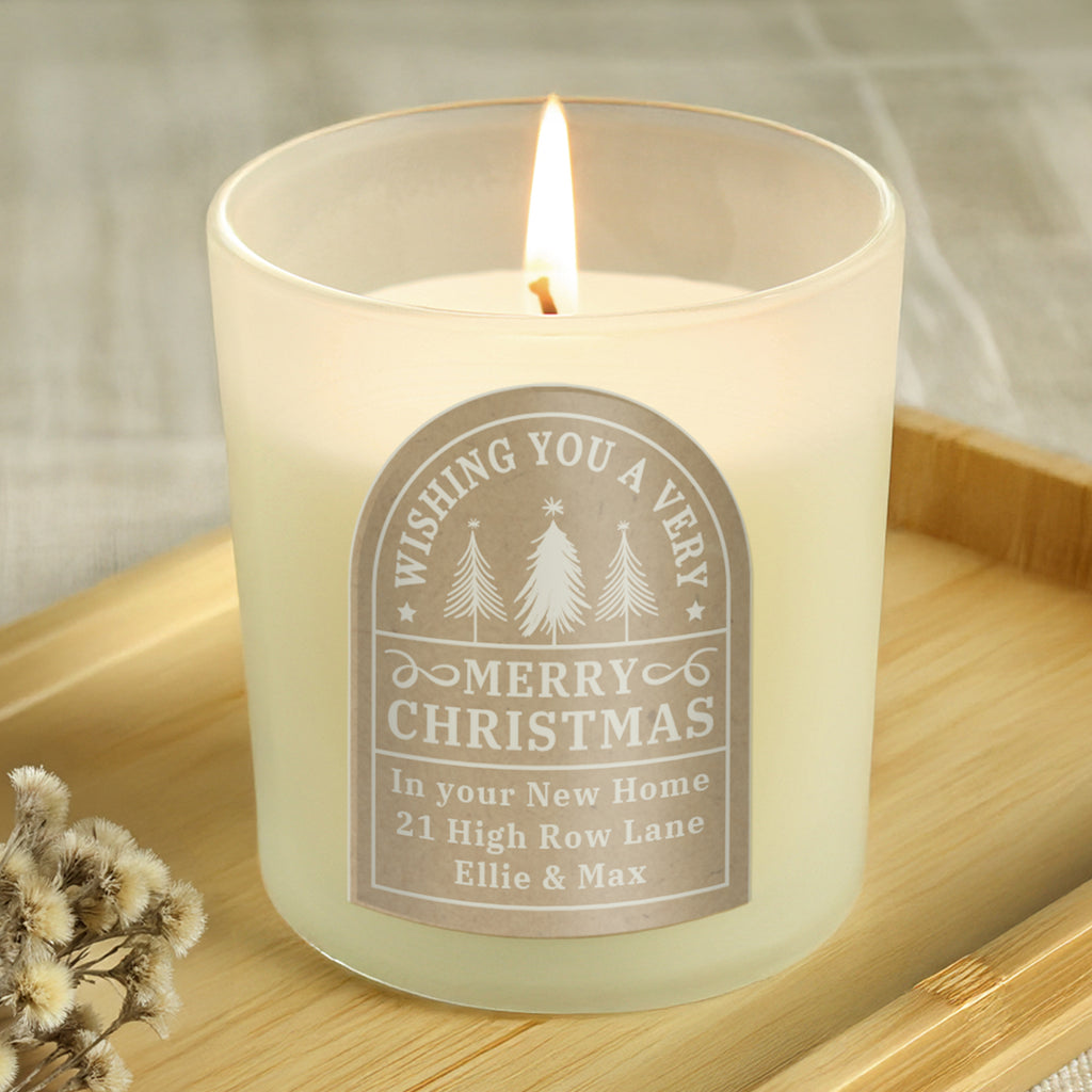 Personalised Christmas Candle Jar - Buy Candles & Reed Diffusers at GiftMasters.co.uk