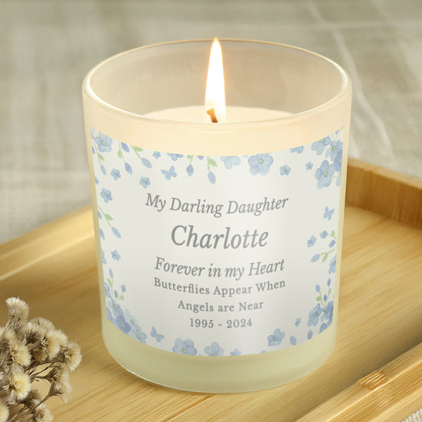 Personalised Memorial Forget Me Not Candle Jar
